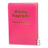 Bíblia Sagrada Letra Pequena Luxo Pink - 9x13