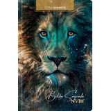 Bíblia Sagrada Nvi - Letra Gigante - Leão Estrelas. Editora Ministérios Pão Diário, Capa Dura Em Português, 2022