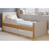 Bicama Solteiro Elza C/auxiliar Nature/off White - Cimol