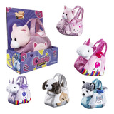 Bicho Ursinho De Pelúcia Bolsa Cutie Handbags - Multikids Cor Gato Rosa