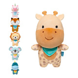 Bichos Pelúcia Turminha Soft Super Macia Naninha Bebê Buba Cor Girafa