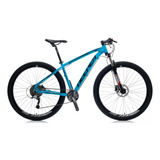 Bicicleta Ar 29 Deeper Maximus Azul 15 - 18v (2x9) Freio Hidráulico Óleo Mineral Suspensão Com Trava De Ombro Cubos K7 De Rolamento Blindado E K7 11/36