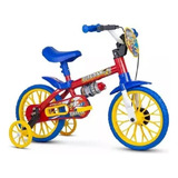 Bicicleta Aro 12 Infantil Fireman Nathor Com Rodinhas