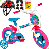 Bicicleta Aro 12 Infantil Princesa Tiara 9900 Kit Proteção