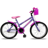 Bicicleta Aro 20 Infantil Feminina Power Bike Bella C/ Cesta