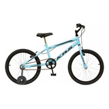 Bicicleta Aro 20 Infantil Krs Menino Passeio Com Rodinhas Cor Azul-celeste E Preto Tamanho Do Quadro M