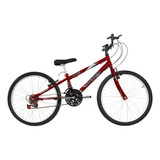 Bicicleta Aro 24 Ultra Bike Rebaixada Freio V Break Cinza