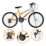 Bicicleta Aro 24 Ultra Bikes Feminina Bicolor 18 Marchas