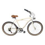 Bicicleta Aro 26 Beach Vintage Estilo Retrô Drx Bike Cor Bege Tamanho Do Quadro 19