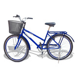 Bicicleta Aro 26 Wendy Modelo Poti Com Cesta Cores Cor Azul