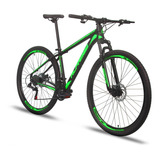 Bicicleta Aro 29 Alfameq Atx 21v Cambio Shimano Freio Disco Cor Preto/verde Tamanho Do Quadro 19