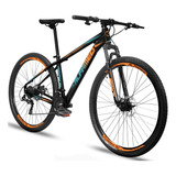 Bicicleta Aro 29 Alfameq Stroll Alumínio 24v Shimano Disco Cor Preto/laranja/azul Tamanho Do Quadro 19