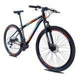 Bicicleta Aro 29 Gallo Duster Freio Disco 24 Marchas Cor Preto/laranja/verde Tamanho Do Quadro 15