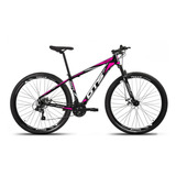 Bicicleta Aro 29 Gts Alumunio Rdx 21v Câmbio Shimano A Disco Cor Preto/rosa Tamanho Do Quadro 17