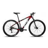 Bicicleta Aro 29 Gts Alumunio Rdx 21v Câmbio Shimano A Disco Cor Preto/vermelho Tamanho Do Quadro 19