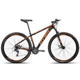 Bicicleta Aro 29 Gts Pro M5 Intense 24 Marchas Freio A Disco Cor Preto/laranja Tamanho Do Quadro 17