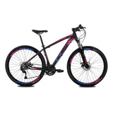 Bicicleta Aro 29 Ksw Alivio 7.0 27v Hidraulico Pdv Integrado Cor Pink+azul Degrade Tamanho Do Quadro 17