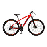 Bicicleta Aro 29 Ksw Alumínio 24 Vel Freio A Disco Mec Mtb Cor Vermelho Ferrari Com Preto Tamanho Do Quadro 17