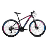 Bicicleta Aro 29 Ksw Color Altus 1.0 24v Hidraulico + Trava Cor Pink/azul Tamanho Do Quadro 15.5