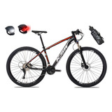 Bicicleta Aro 29 Ksw Shimano 24v Trava Freio Hidráulico K-7 Cor Preto/vermelho Tamanho Do Quadro 21