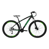Bicicleta Aro 29 Ksw Xlt 200 Shimano 24v Freio Disco Hidr Cor Preto - Verde Tamanho Do Quadro 17