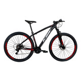 Bicicleta Aro 29 Ksw Xlt 2019 Alum Câmbios Shimano 21v Disco Cor Preto/vermelho Tamanho Do Quadro 19