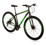 Bicicleta Aro 29 Mtb Aço Carbono Freios A Disco 21 Vel