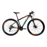 Bicicleta Aro 29 Rino Color 24v Shimano Trava - Hidráulico Cor Laranja/verde Tamanho Do Quadro 19