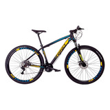 Bicicleta Aro 29 Rino Everest Color 24v Shimano C/ Trava Cor Amarelo/azul Tamanho Do Quadro 21