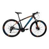 Bicicleta Aro 29 Rino Everest Color 24v Shimano C/ Trava Cor Laranja/azul Tamanho Do Quadro 21