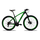 Bicicleta Aro 29 Sutton Half Freio A Disco Bike 24v Cor Preto/verde Tamanho Do Quadro 19