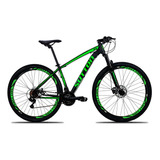 Bicicleta Aro 29 Sutton New Shimano 27v Freio Hidráulico Cor Preto/verde Tamanho Do Quadro 19