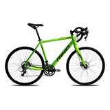 Bicicleta Aro 700 Rino Kalibur Speed Aluminio 2x9v Disco Cor Verde Neon Tamanho Do Quadro 52 Cm