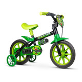 Bicicleta Bicicletinha Infantil Menino Nathor Black Verde