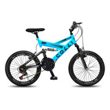 Bicicleta Colli Gps Dupla Suspensão Full Aro 20 21v Cor Azul Tamanho Do Quadro 14