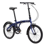 Bicicleta Dobrável Plegable Durban Eco Aro 20 1v Freios V-brakes Cor Azul Com Descanso Lateral