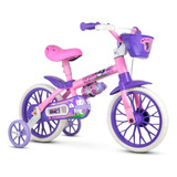 Bicicleta Infantil Aro 12 Feminina Nathor Cat Banco Macio