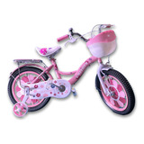 Bicicleta Infantil Aro 14 Bike Princess Rosa Com Cestinha Tamanho Do Quadro 14