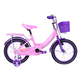 Bicicleta Infantil Aro 16 Love Rosa 2660 Unitoys
