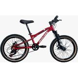 Bicicleta Infantil Aro 20 7v Redstone Alpha G Mtb Shimano Cor Branco/vermelho