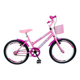 Bicicleta Infantil Aro 20 Feminina + Aro Aero + Cesta 