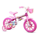 Bicicleta Infantil Com Roda Treinamento Flower