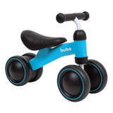 Bicicleta Infantil De Equilíbrio Sem Pedal 4 Rodas Bebê Buba Cor Azul