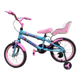 Bicicleta Infantil Feminina Aro 16 Com Cadeirinha De Boneca