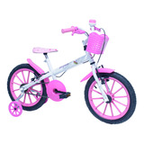 Bicicleta Infantil Feminina Aro 16 Princesas Para Meninas Cor Branca