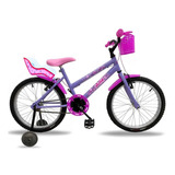 Bicicleta Infantil Feminina Aro 20 Cadeirinha