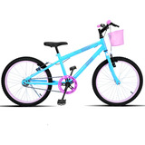 Bicicleta Infantil Forss Bella Aro 20 Com Cestinha Cor Azul Bebe