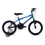 Bicicleta Infantil Infantil Bkl Bikes Sport Junior Aro 16 Cor Azul Com Rodas De Treinamento