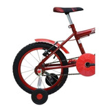 Bicicleta Infantil Infantil Cairu Racer Kids Aro 16 Freios V-brakes Cor Vermelho Com Rodas De Treinamento