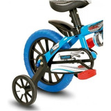 Bicicleta Infantil Nathor Veloz Aro 12 Azul Com Rodinhas
